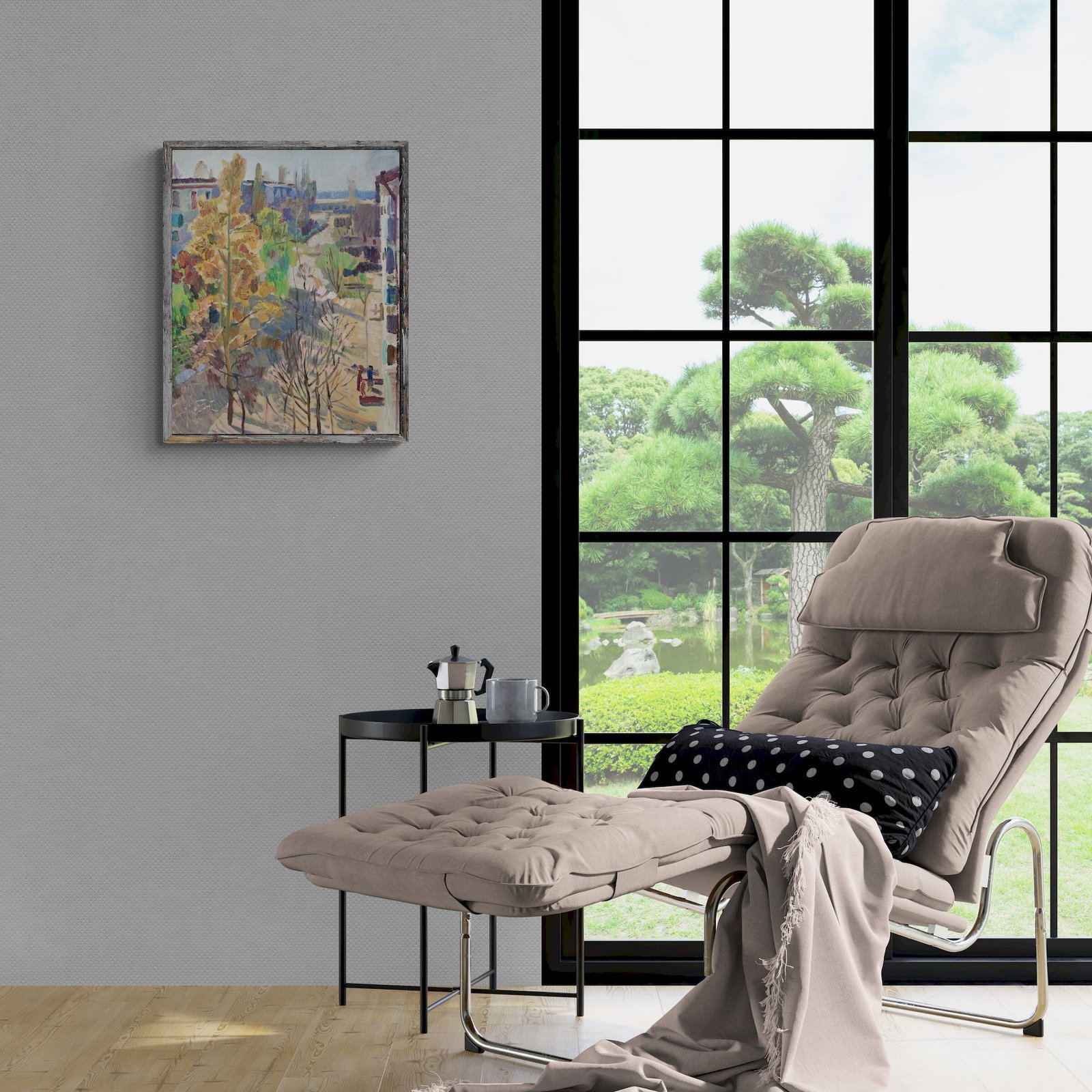 Unidentified (Ukrainian artist), "In the courtyard", oil on cardboard - 3