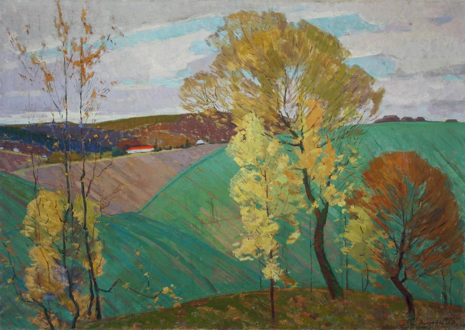 Sevastyanov Victor (Ukrainian artist), "Autumn came", oil on canvas: Title: Sevastyanov Victor (Ukrainian artist), "Autumn came", oil on canvas Artist: Sevastyanov Victor Grigorovich Description: ARTIST: Sevastyanov Victor Grigorovich, Ukrainian artist TITLE: "Autumn c