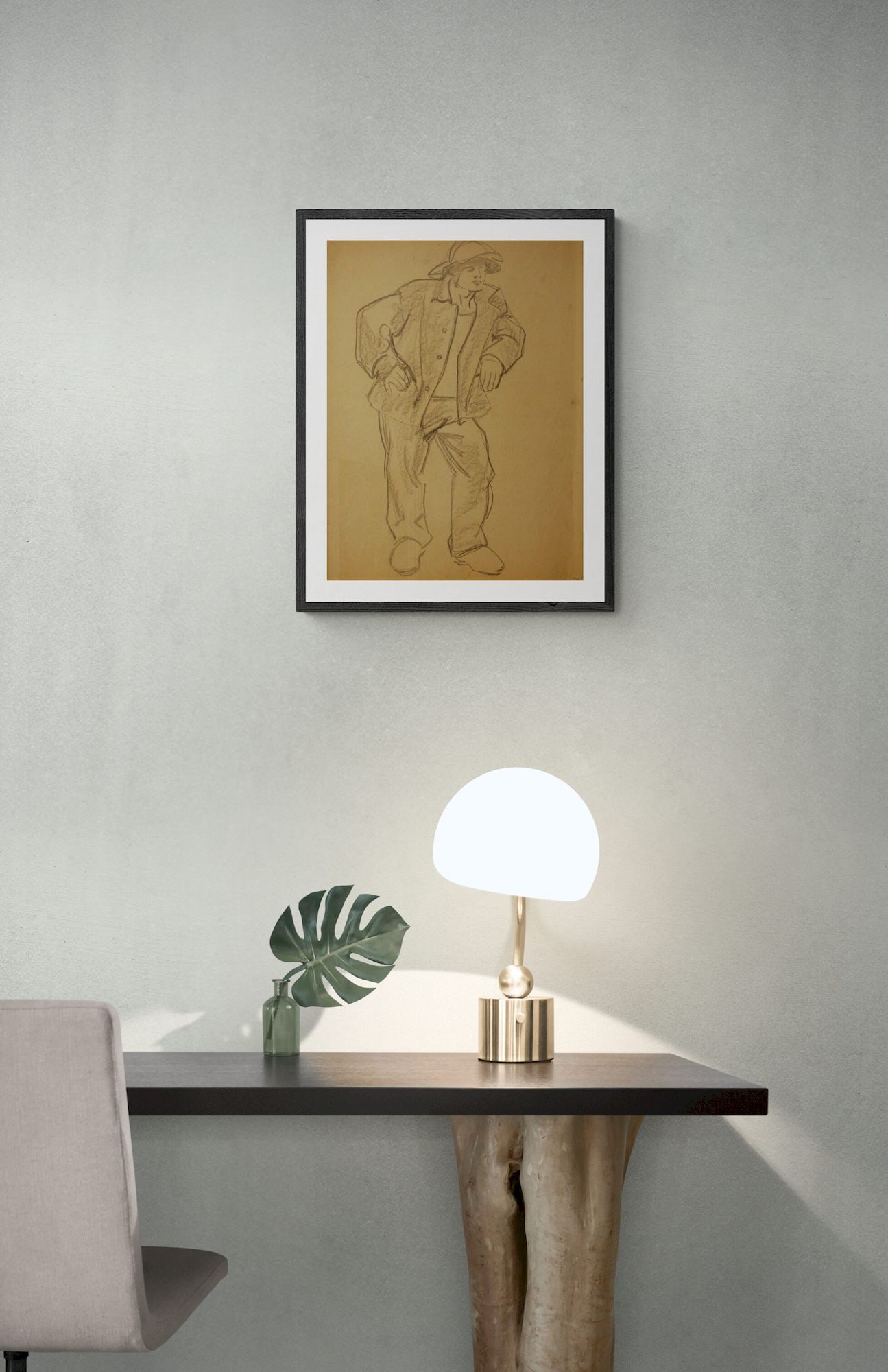 Mynka Olexandr (Ukrainian artist), "Steel-maker", pencil on paper - 2