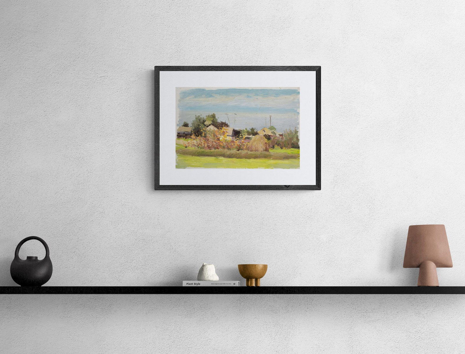 Mashnitsky Valeryi (Ukrainian artist), "Etude. Village", oil on cardboard - 4