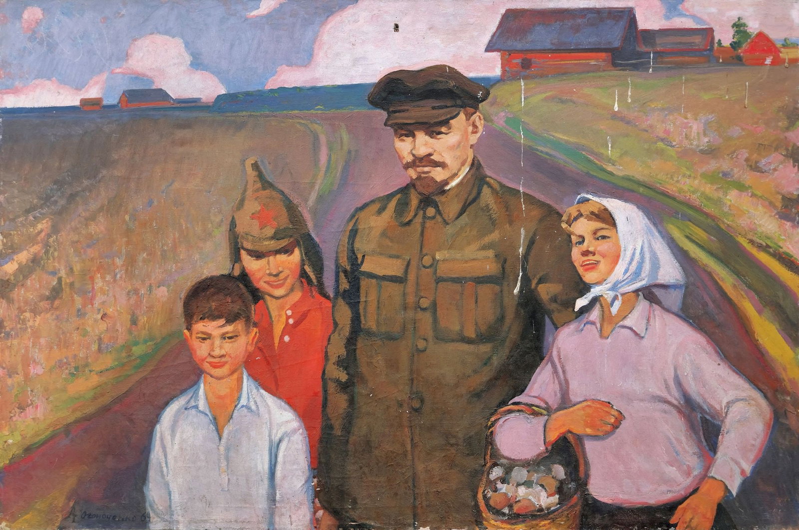 Ogonochenko Oleksandr (Ukrainian artist), "Lenin and children", oil on canvas: Title: Ogonochenko Oleksandr (Ukrainian artist), "Lenin and children", oil on canvas Artist: Ogonochenko Oleksandr Vasilovich Description: ARTIST: Ogonochenko Oleksandr Vasilovich, Ukrainian artist 