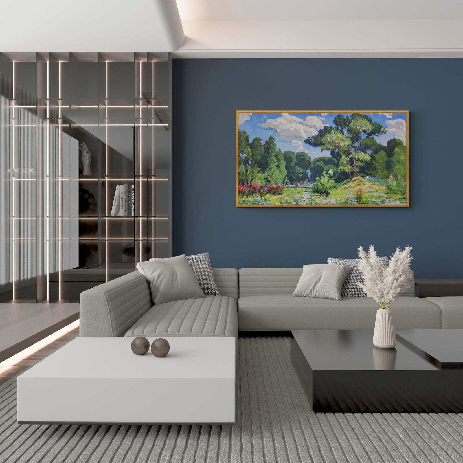 Unidentified (Ukrainian artist), "Summer in the park", oil on canvas - 3