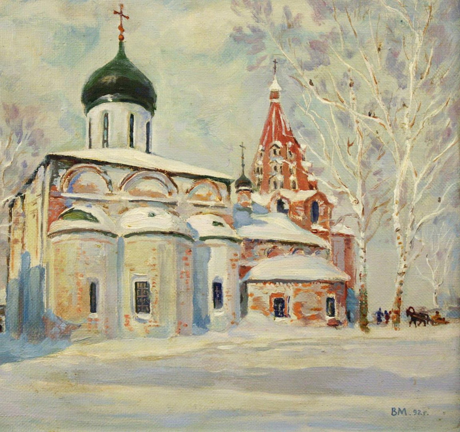 Mashnitsky Valeryi (Ukrainian artist), "Danilovsky monastery", oil on canvas: Title: Mashnitsky Valeryi (Ukrainian artist), "Danilovsky monastery", oil on canvas Artist: Mashnitsky Valeryi Anatoliyovich Description: ARTIST: Mashnitsky Valeryi Anatoliyovich, Ukrainian artist 