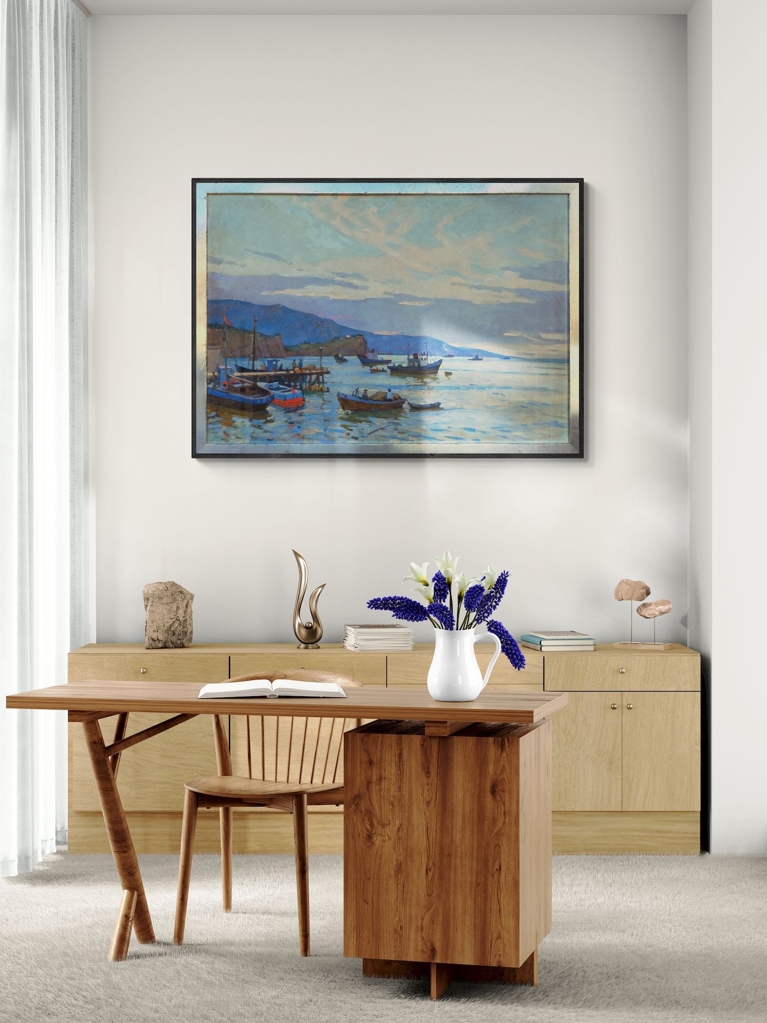 Elbert Victor (Ukrainian artist), "Harbor", oil on canvas - 5