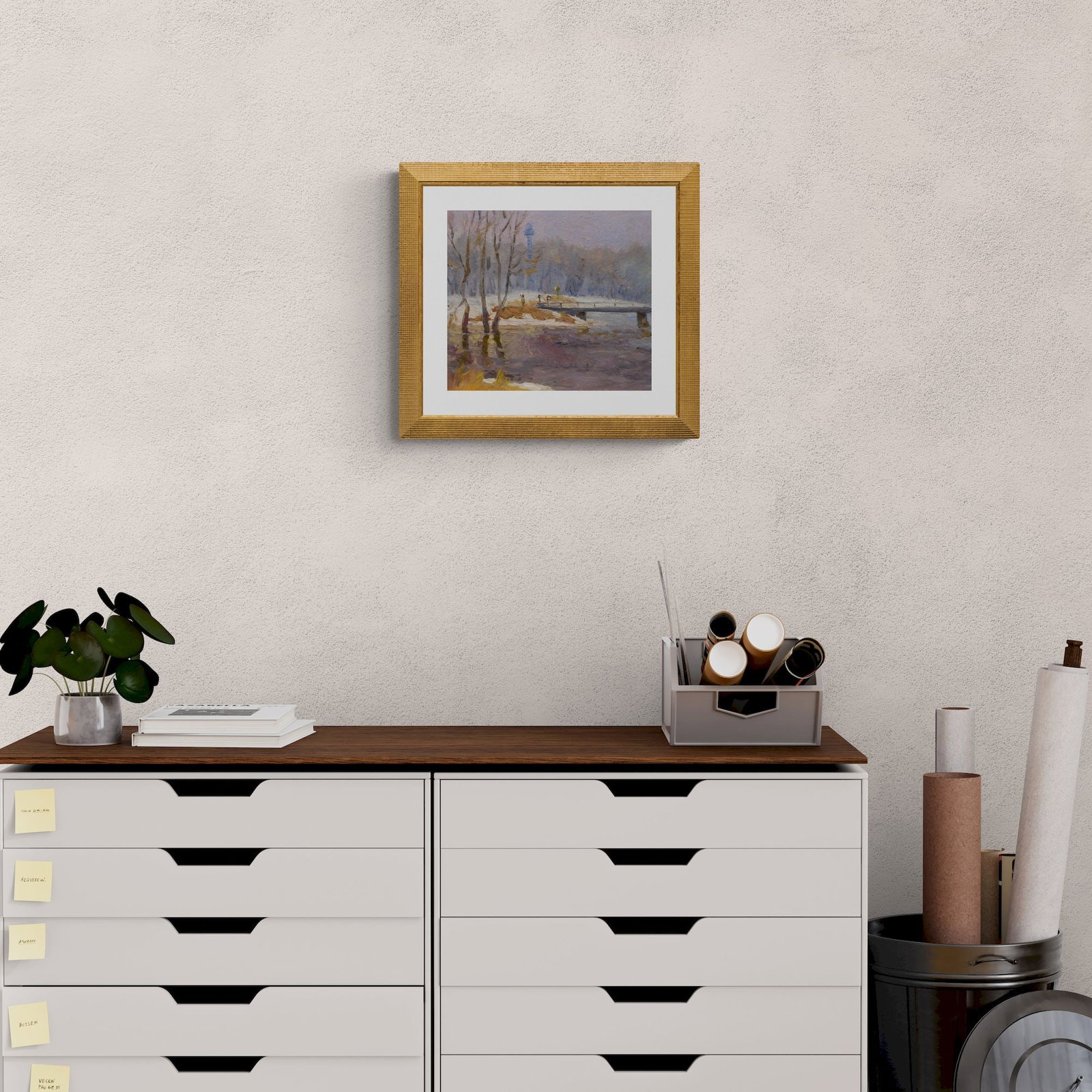 Mynka Olexandr (Ukrainian artist), "On guard", oil on cardboard - 3