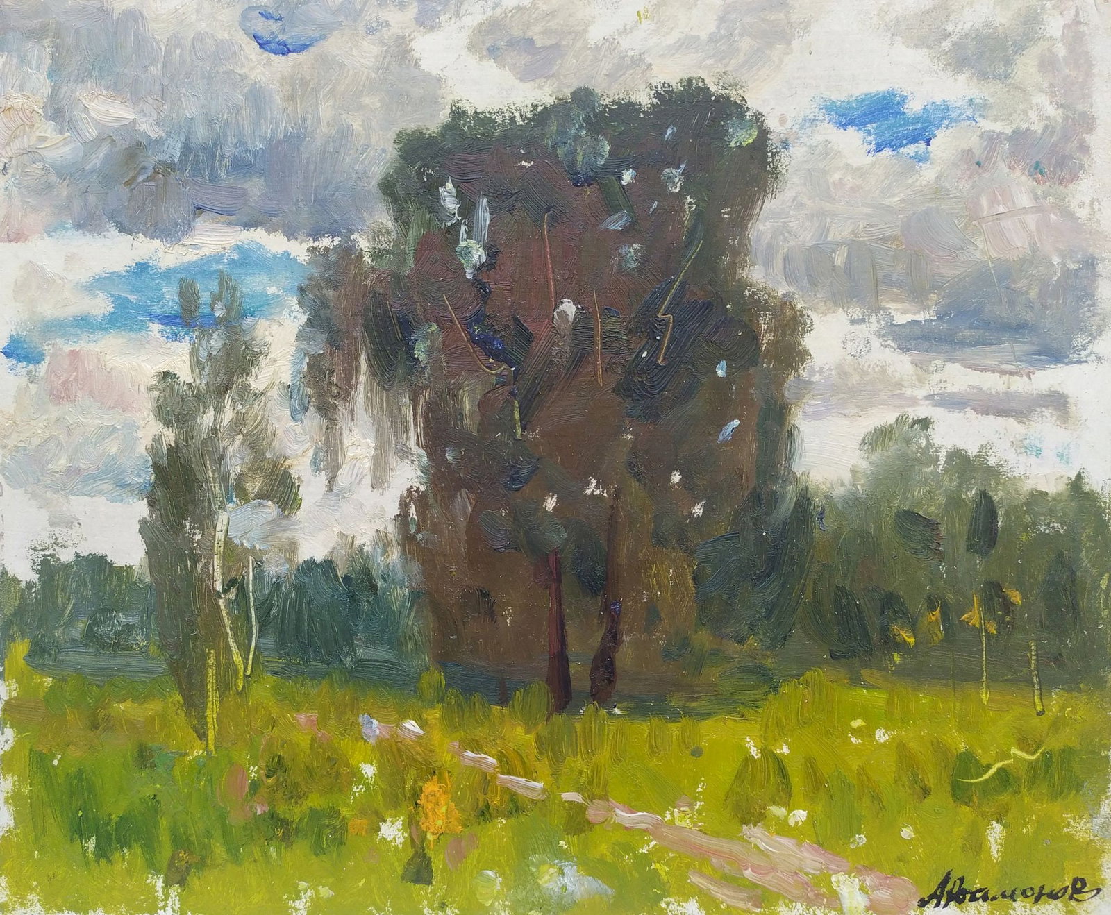 Artamonov Olexiy (Ukrainian artist), "Shadow day", oil on cardboard: Title: Artamonov Olexiy (Ukrainian artist), "Shadow day", oil on cardboard Artist: Artamonov Olexiy Mykhaylovich Description: ARTIST: Artamonov Olexiy Mykhaylovich, Ukrainian artist TITLE: "Shadow