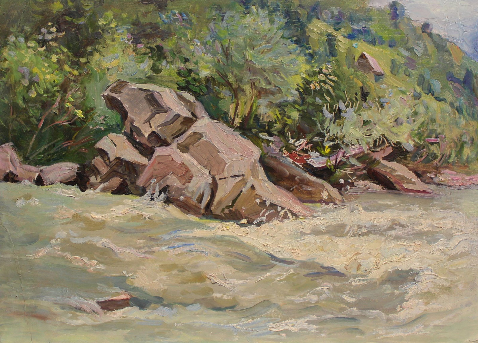 Kobylenkov Mykhail (Ukrainian artist), "Storming sea", oil on cardboard: Title: Kobylenkov Mykhail (Ukrainian artist), "Storming sea", oil on cardboard Artist: Kobylenkov Mykhail Vailyovich Description: ARTIST: Kobylenkov Mykhail Vailyovich, Ukrainian artist TITLE: "Stormi