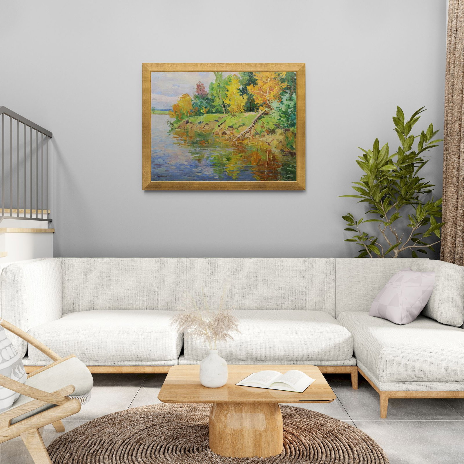 Kogan-Shatz Matviy (Ukrainian artist), "By the river", oil on canvas - 5