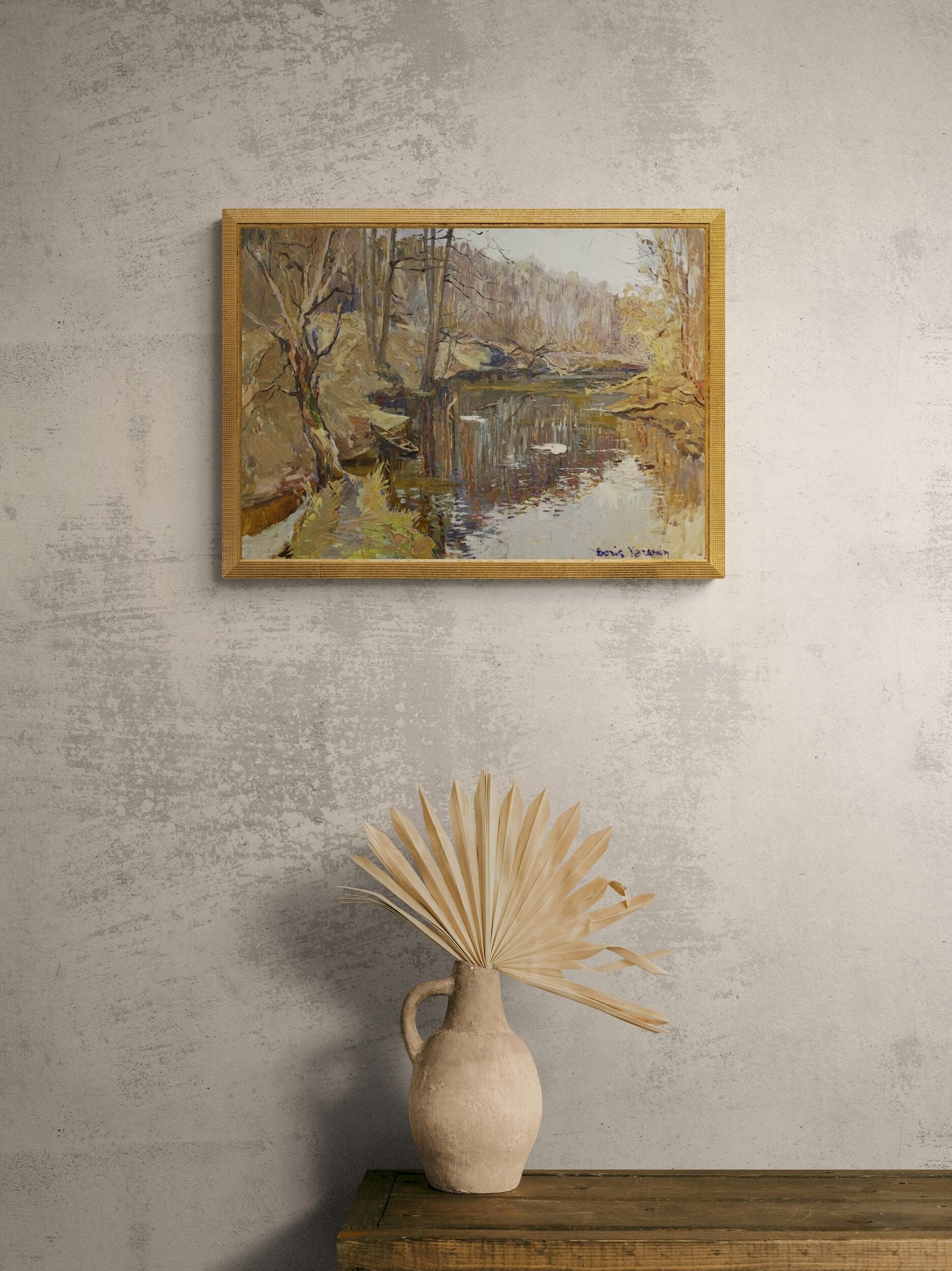 Yeremin Boris (Ukrainian artist), "On the Oskol river", oil on cardboard - 4