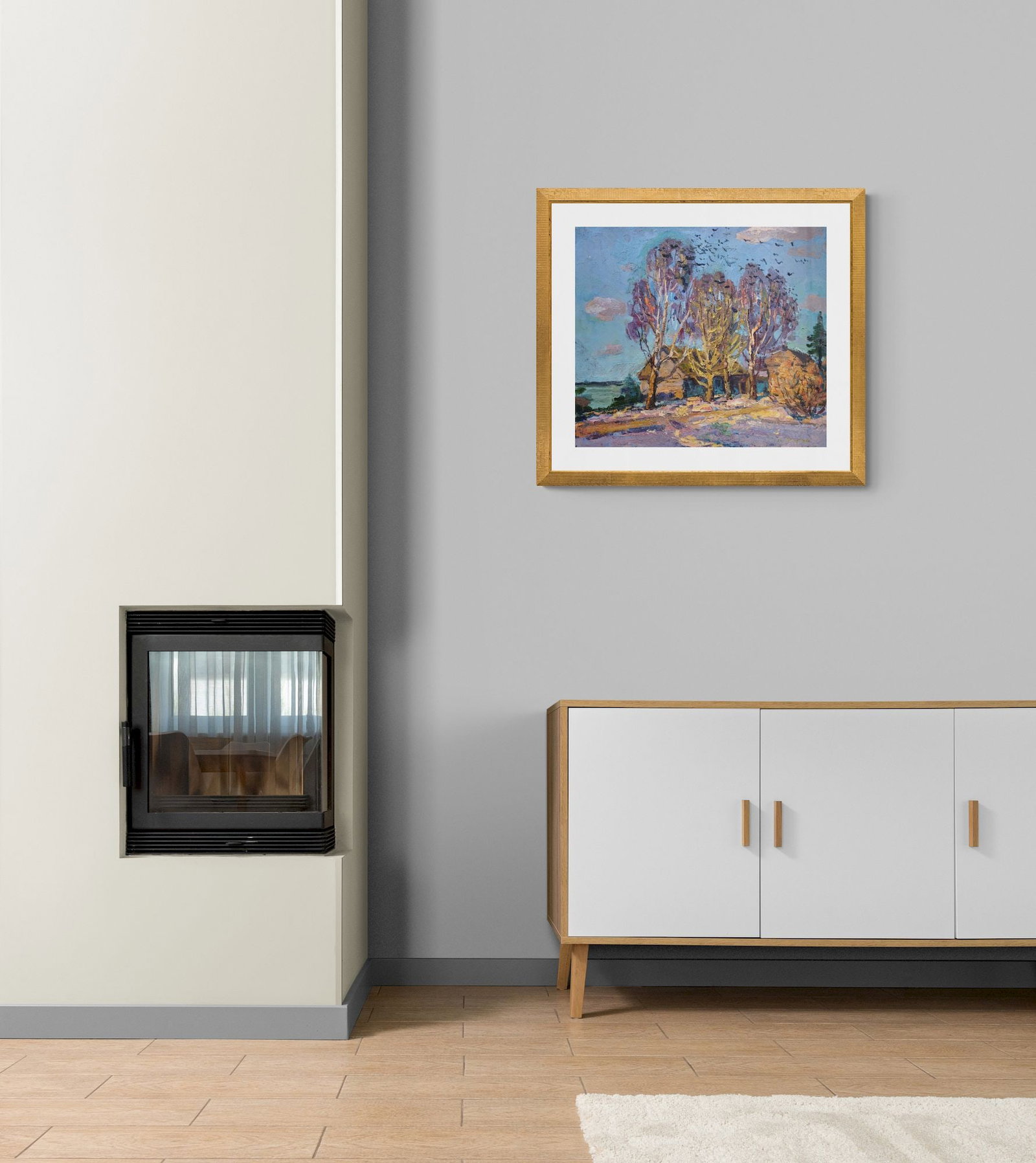 Zhugan Volodymyr (Ukrainian artist), "Lonely hut", oil on canvas - 4