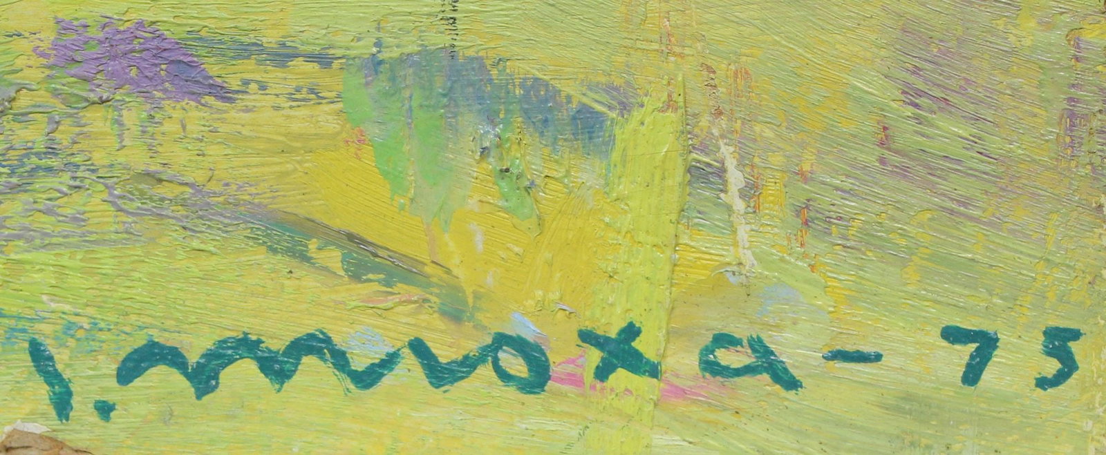 Tyukha Ivan (Ukrainian artist), "Haymaking", oil on cardboard - 2