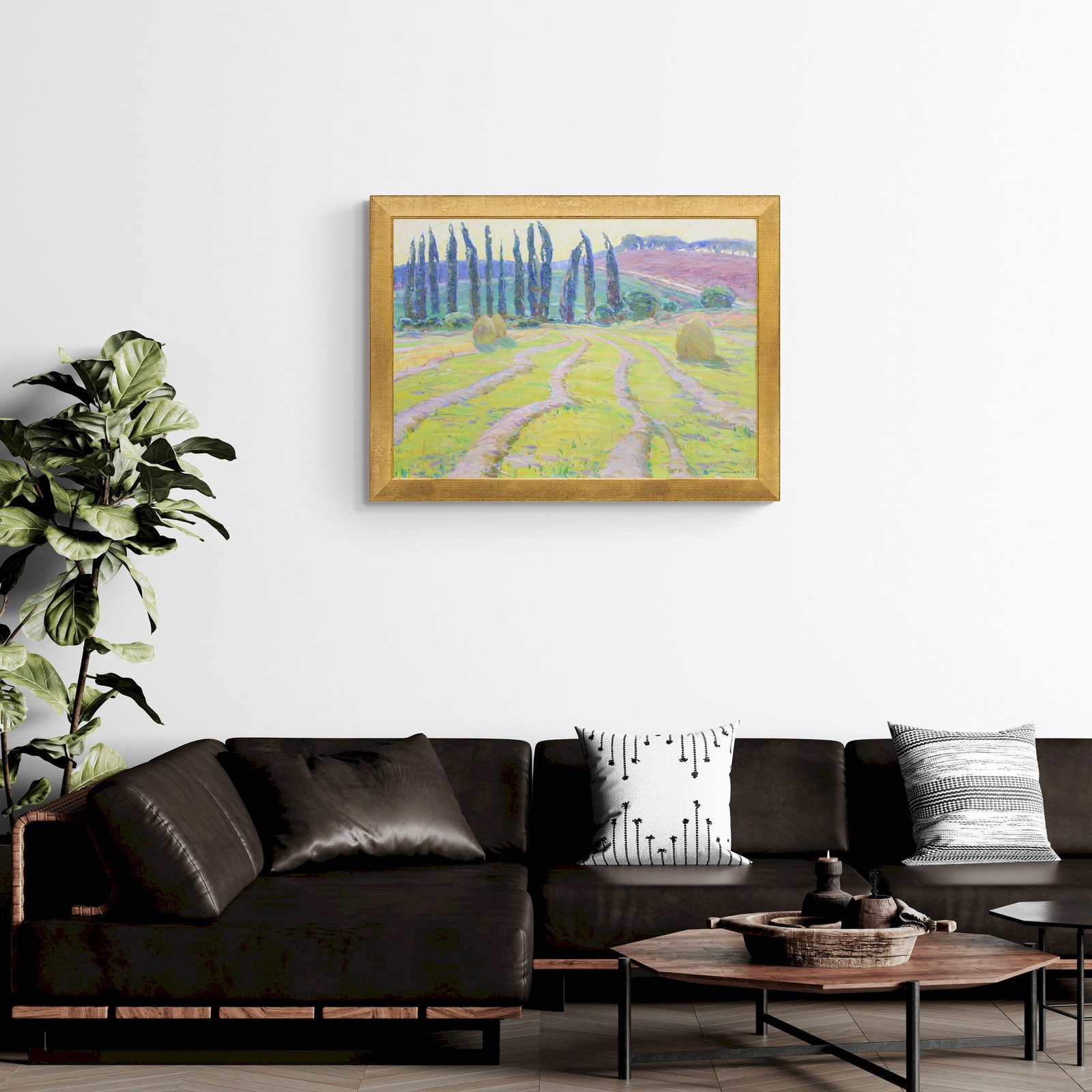 Tyukha Ivan (Ukrainian artist), "Haymaking", oil on cardboard - 4