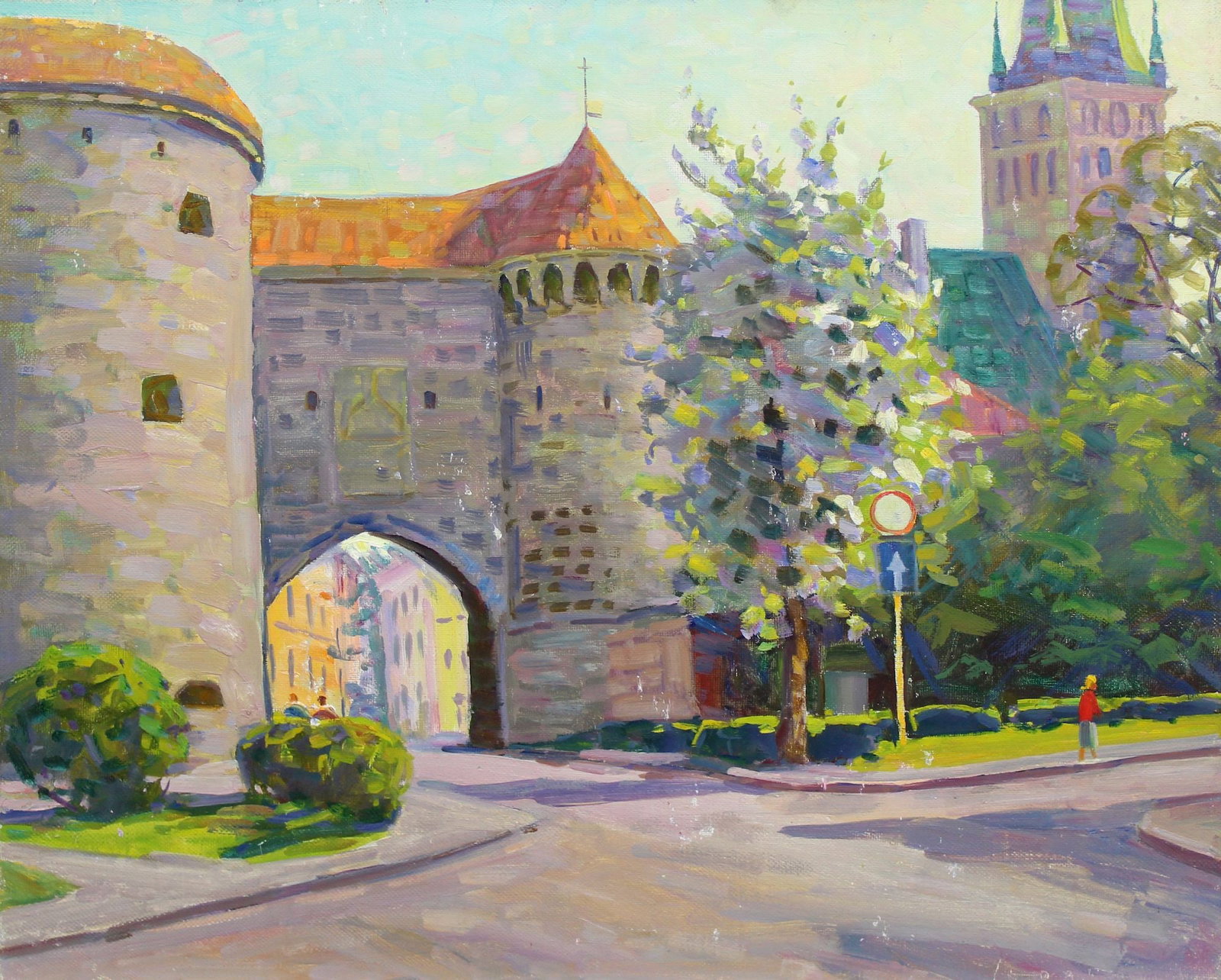 Tyukha Ivan (Ukrainian artist), "Old city", oil on canvas: Title: Tyukha Ivan (Ukrainian artist), "Old city", oil on canvas Artist: Tyukha Ivan Andriyovich Description: ARTIST: Tyukha Ivan Andriyovich, Ukrainian artist TITLE: "Old city" SIZE: 60 x 70 cm,