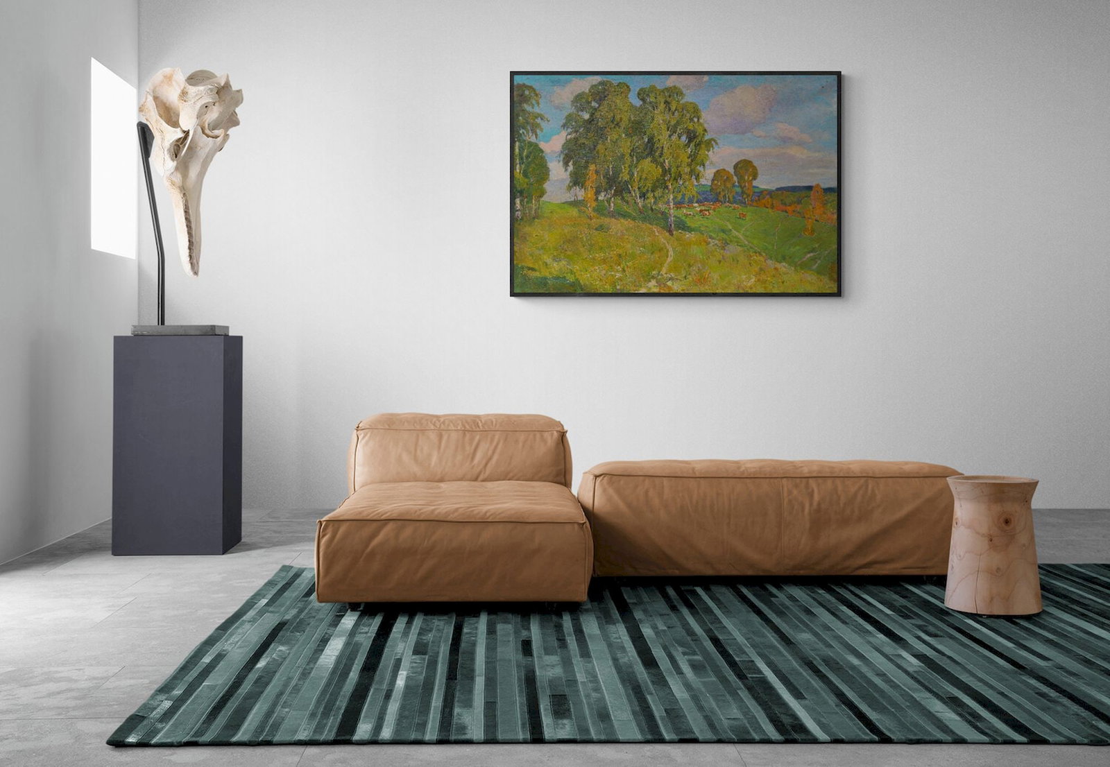 Elbert Victor (Ukrainian artist), "Cows in the pasture", oil on canvas - 3