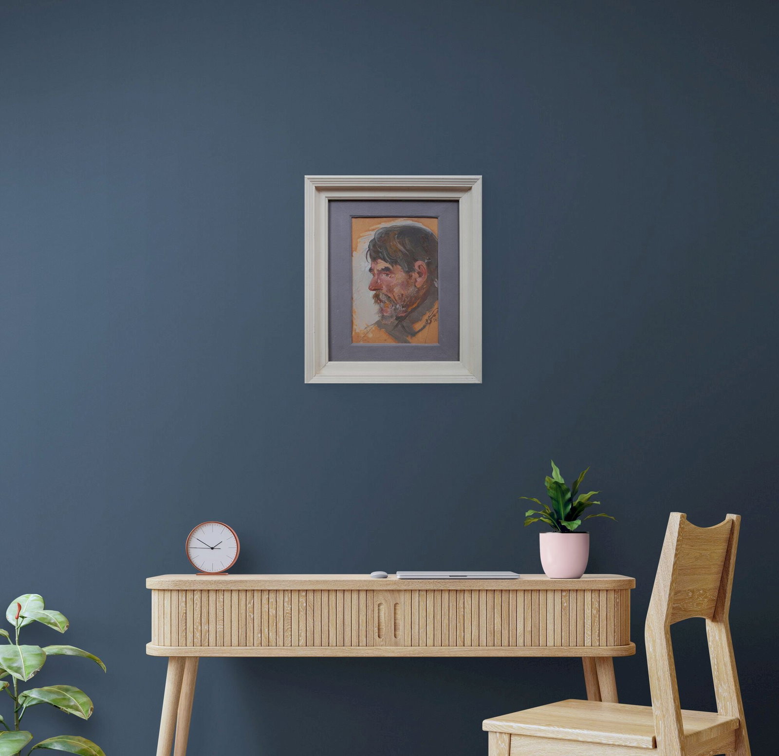 Konovalyuk Fedir (Ukrainian artist), "Krive village. Portrait of the reach man", oil on cardboard - 5