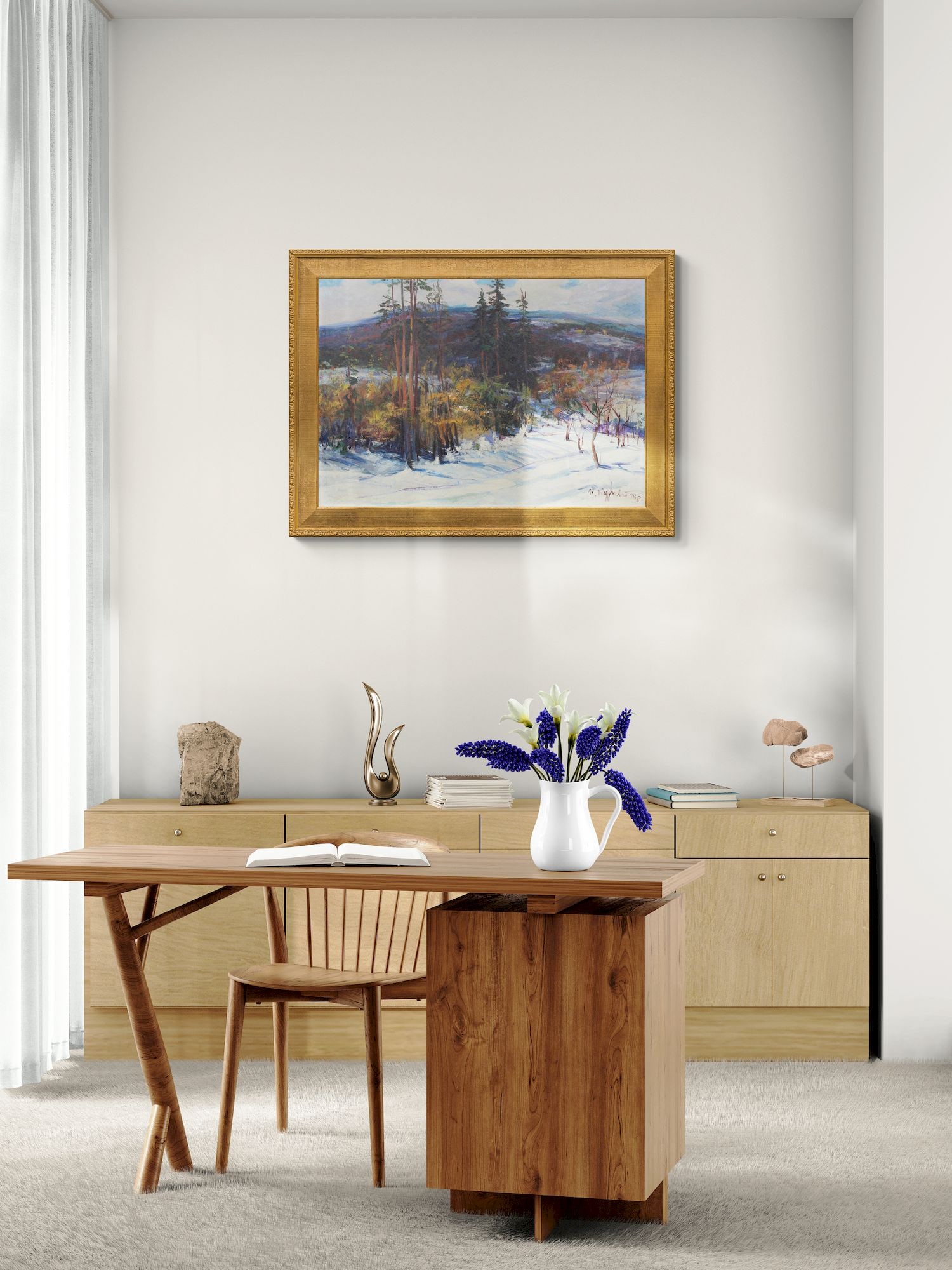 Kurilo Kirilo (Ukrainian artist), "Pines", oil on wood - 4