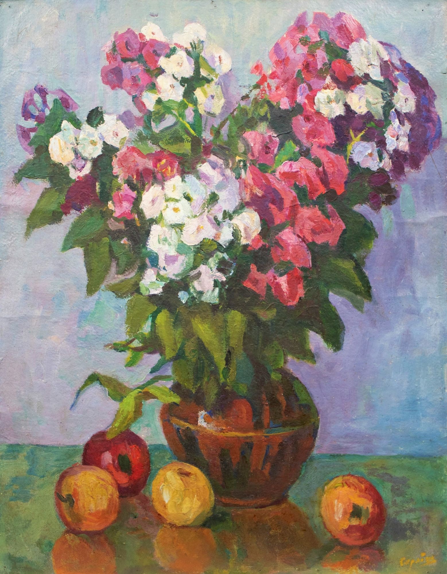 Skryabin Petro (Ukrainian artist), "Phlox", oil on cardboard (1 of 5)