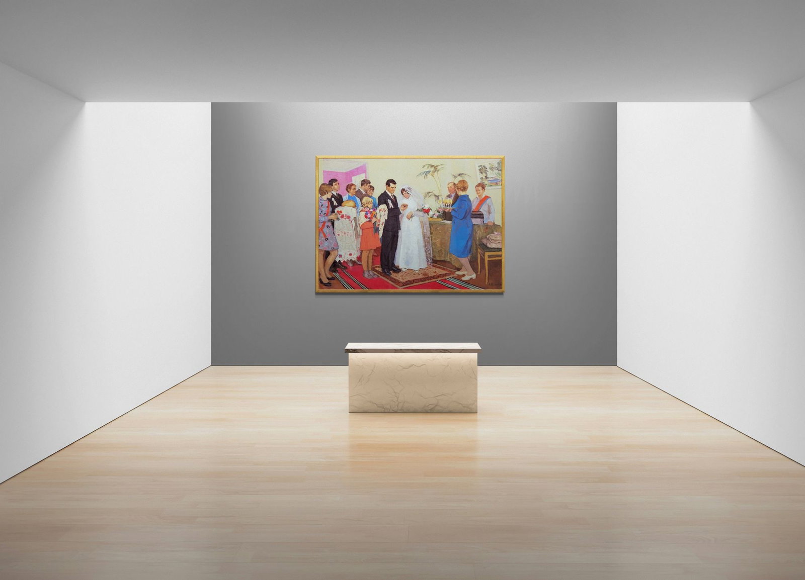 Yukhno-Gurevich Anna (Ukrainian artist), "Komsomol wedding", oil on canvas - 5