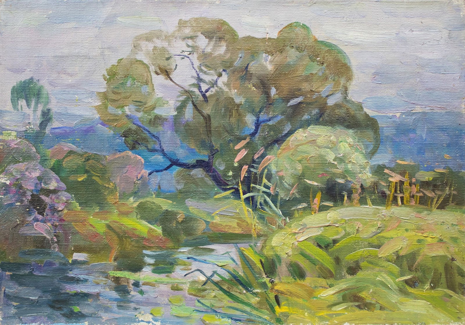 Tyukha Ivan (Ukrainian artist), "Before the storm on Kozynka", oil on canvas (1 of 4)