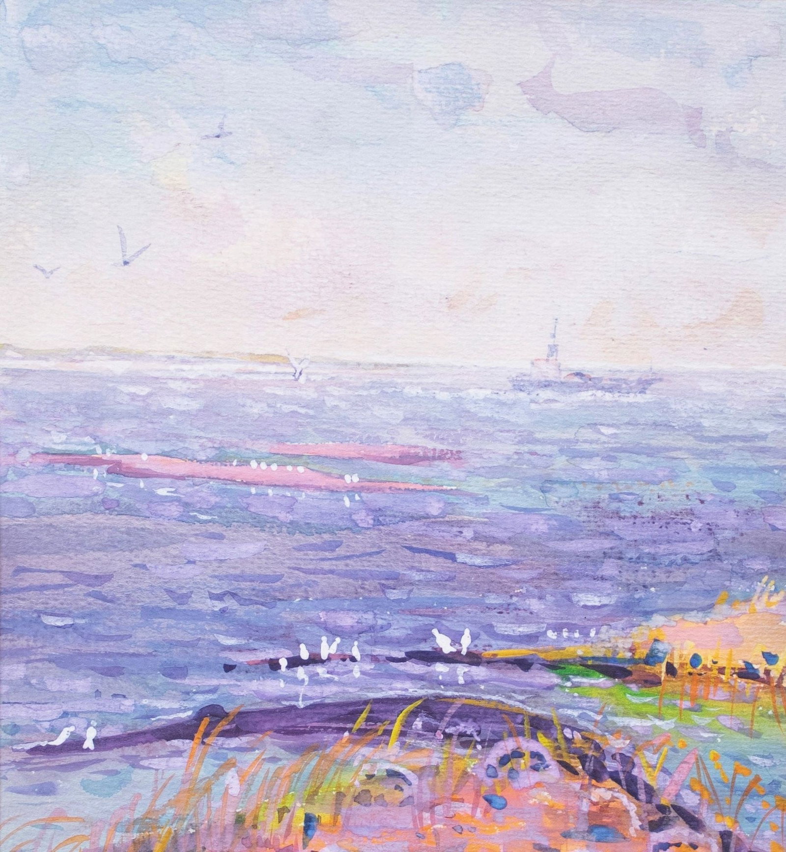 Tyukha Ivan (Ukrainian artist), "Amu-Darya", watercolor on paper: Title: Tyukha Ivan (Ukrainian artist), "Amu-Darya", watercolor on paper Artist: Tyukha Ivan Andriyovich Description: ARTIST: Tyukha Ivan Andriyovich, Ukrainian artist TITLE: "Amu-Darya" SIZE: 26 x 24