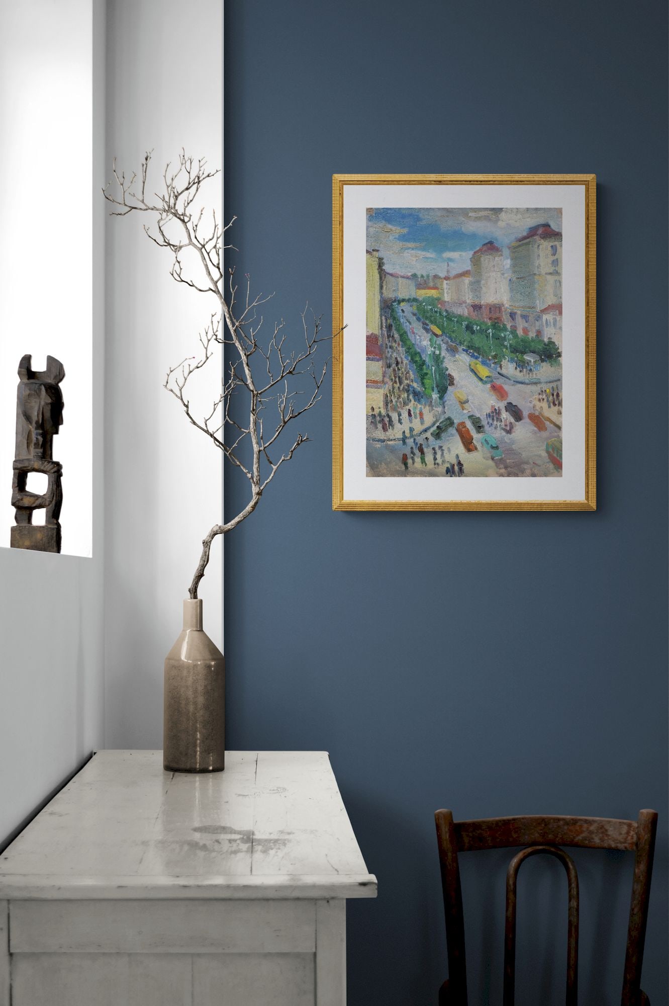 Unidentified (Ukrainian artist), "Khreshchatyk at 50th", oil on cardboard - 4