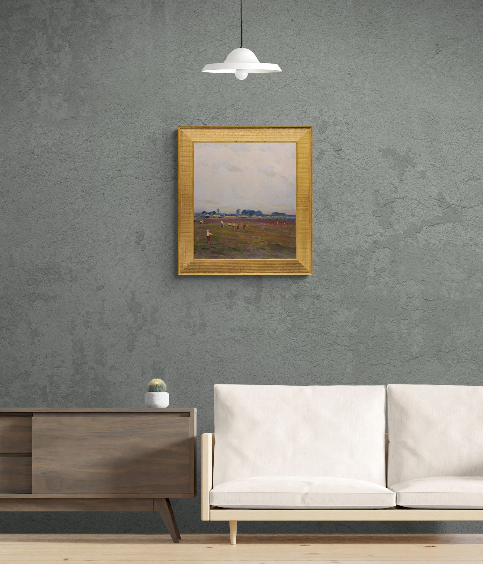 Tyukha Ivan (Ukrainian artist), "At the field", oil on cardboard - 3