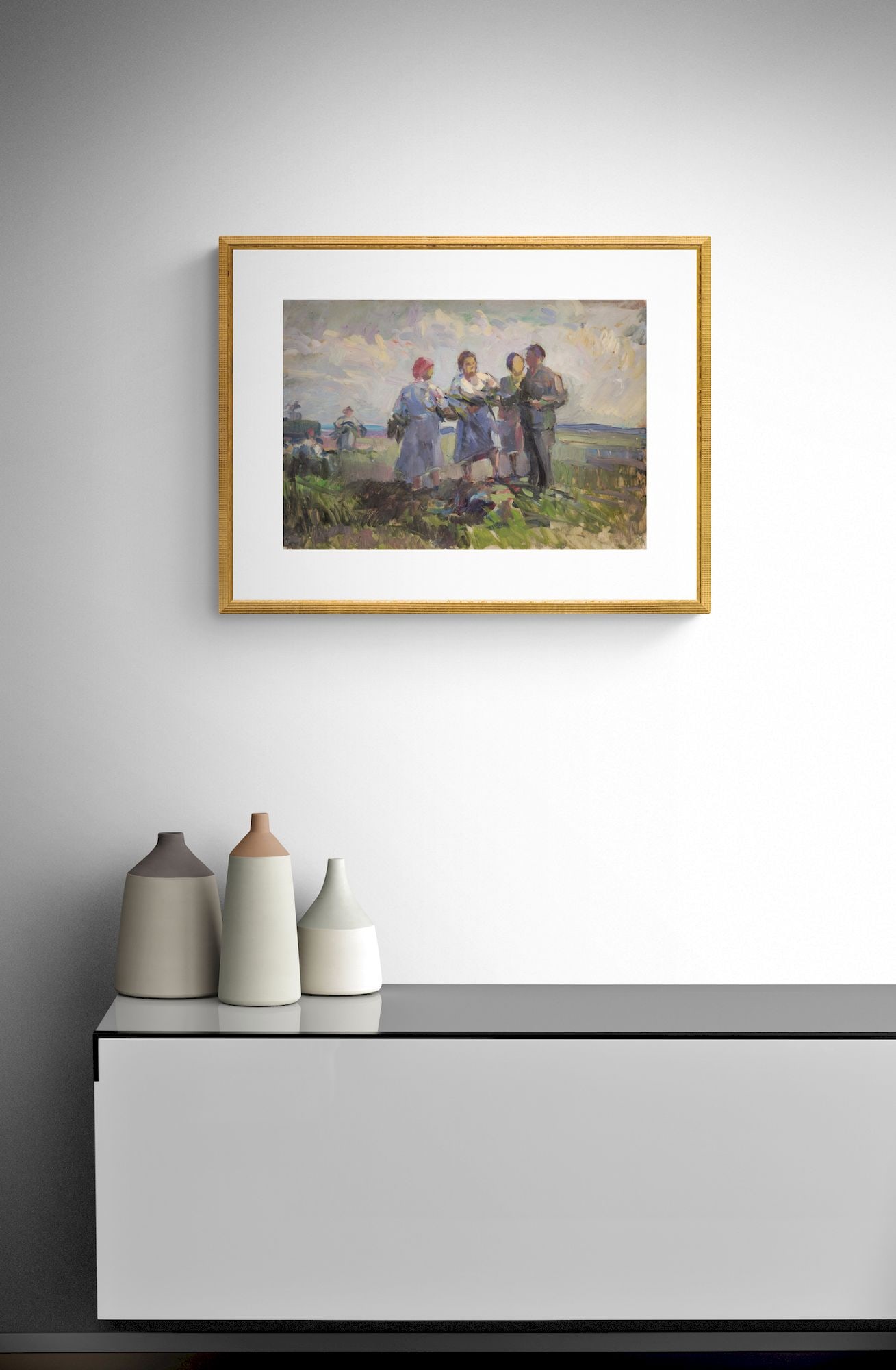 Bespalov Ivan (Ukrainian artist), "Harvesting", oil on cardboard - 4