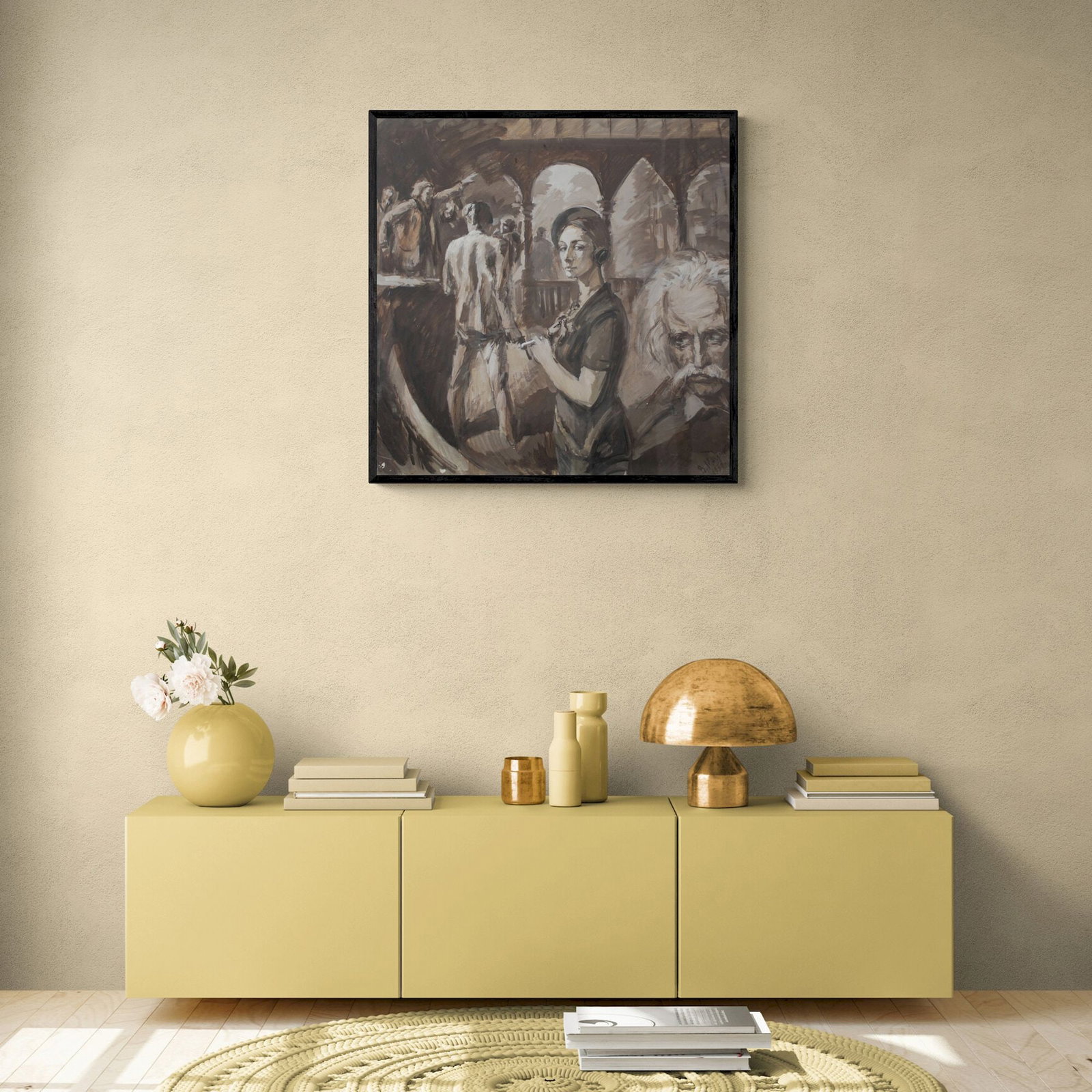 Migulko Viktor (Ukrainian artist), "Woman with a cigarette", oil on cardboard - 4