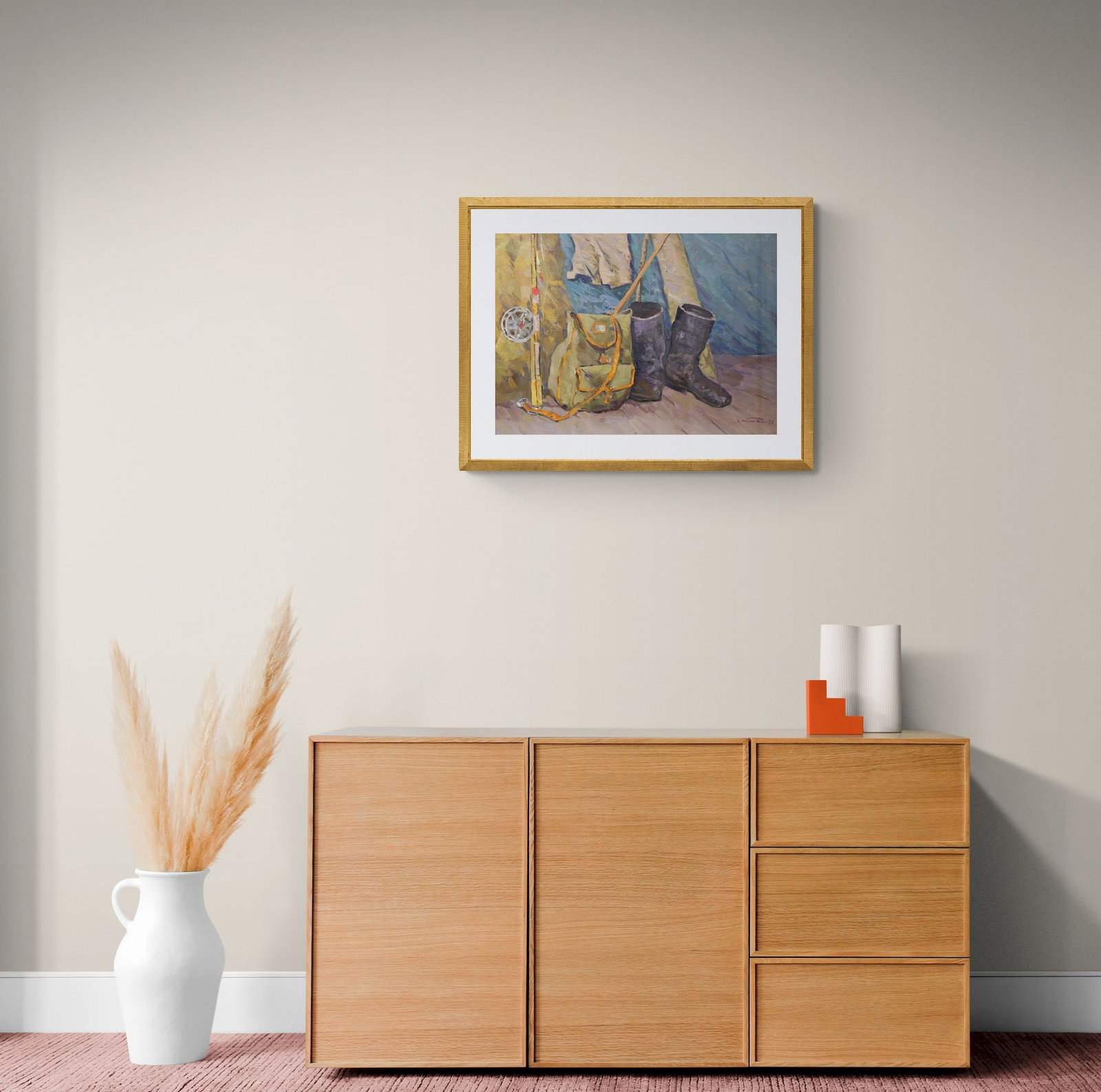 Tyukha Ivan (Ukrainian artist), "Fishing gear", oil on cardboard - 5