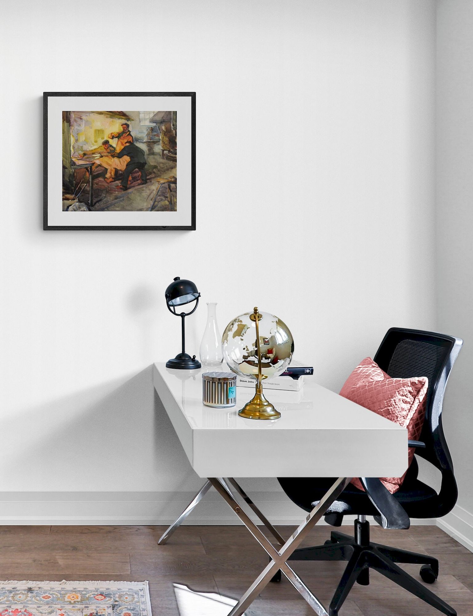 Unidentified (Ukrainian artist), "Steelmakers", watercolor on paper - 2