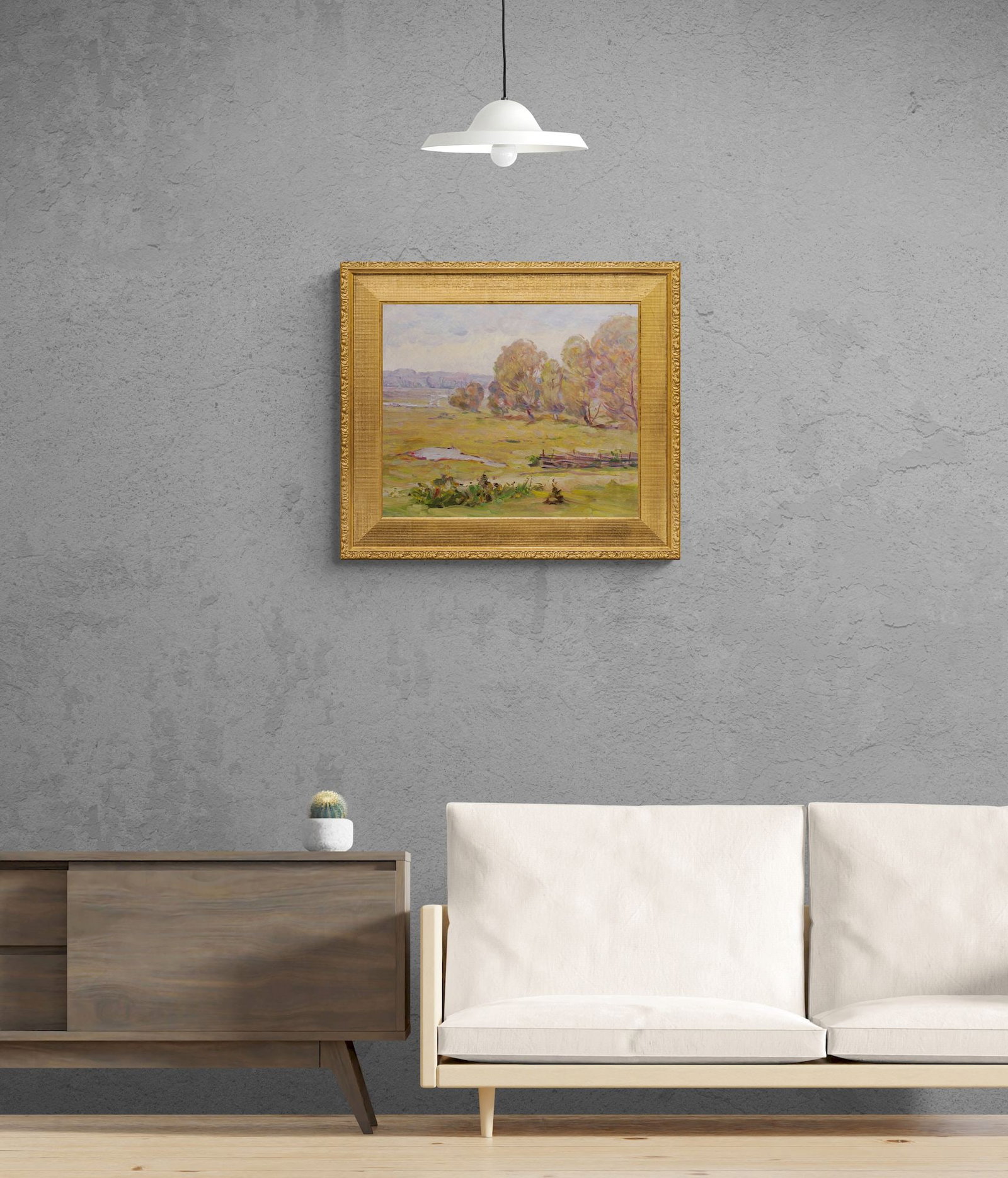 Tyukha Ivan (Ukrainian artist), "Meadow", oil on cardboard - 3