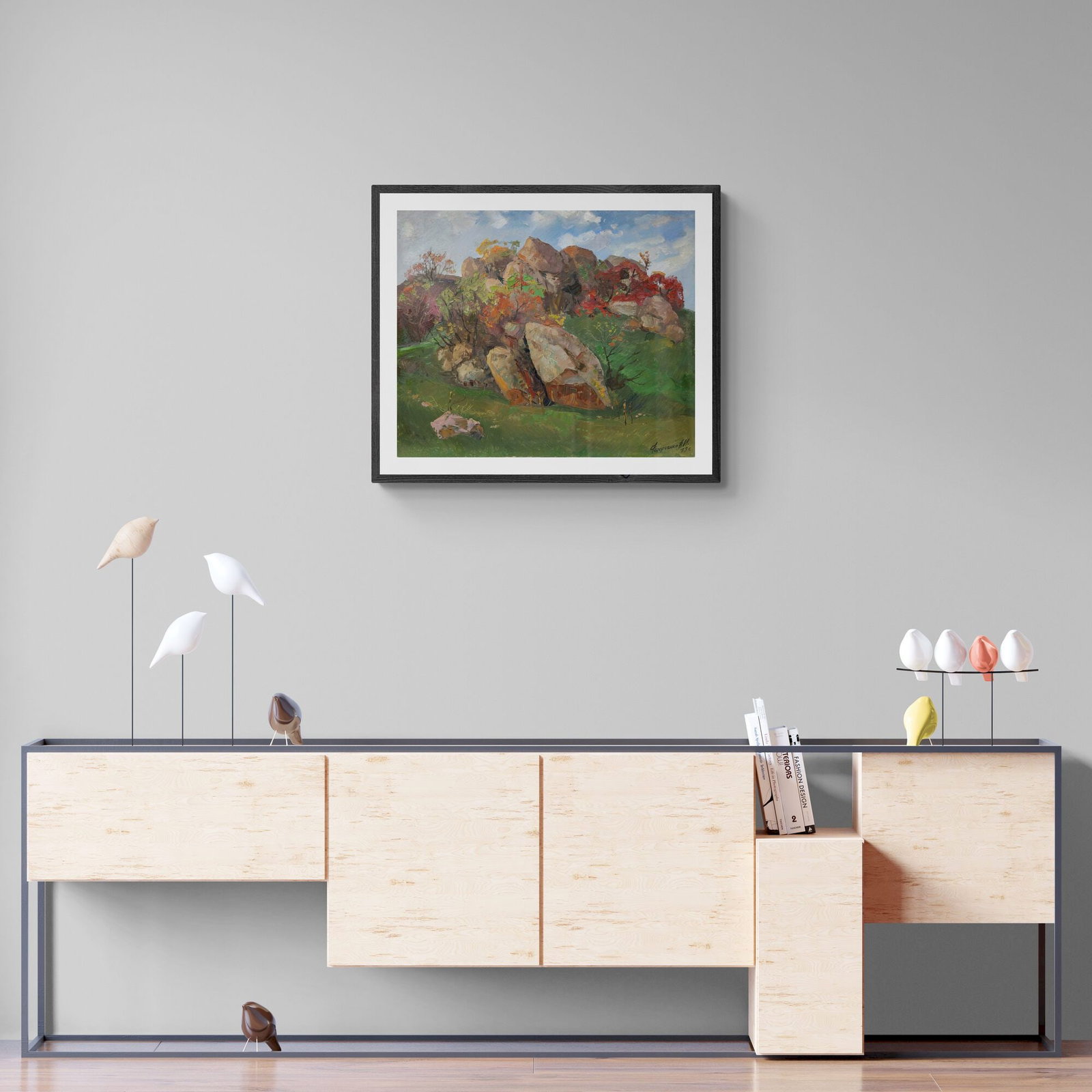 Fedorchenko Volodymyr (Ukrainian artist), "Stones. Autumn", oil on cardboard - 4