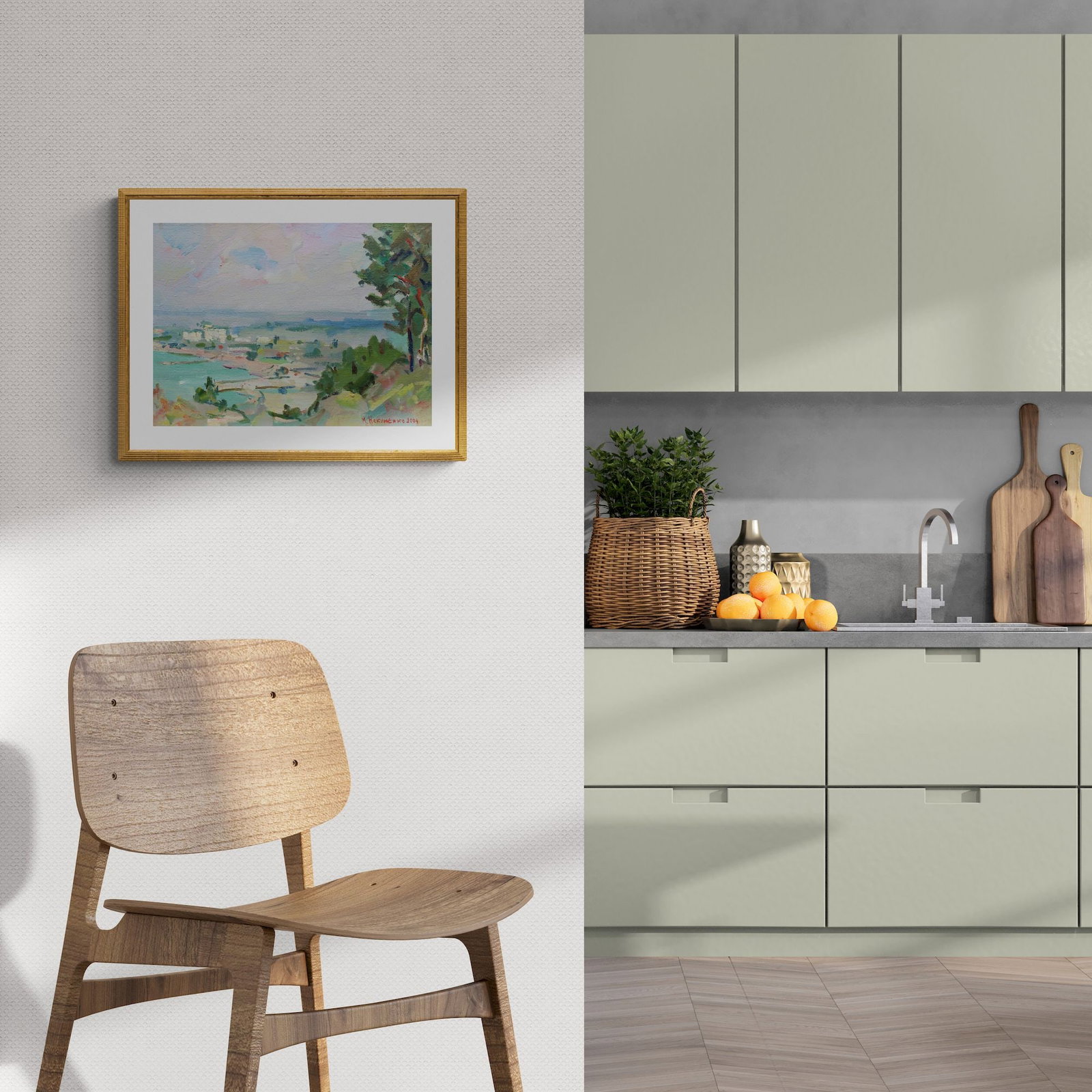 Neklyuenko Mykola (Ukrainian artist), "By the sea", oil on canvas - 4