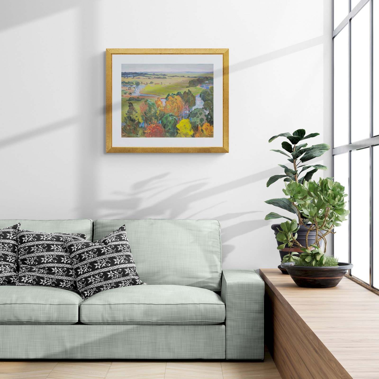 Tyukha Ivan (Ukrainian artist), "First gold", oil on cardboard - 3