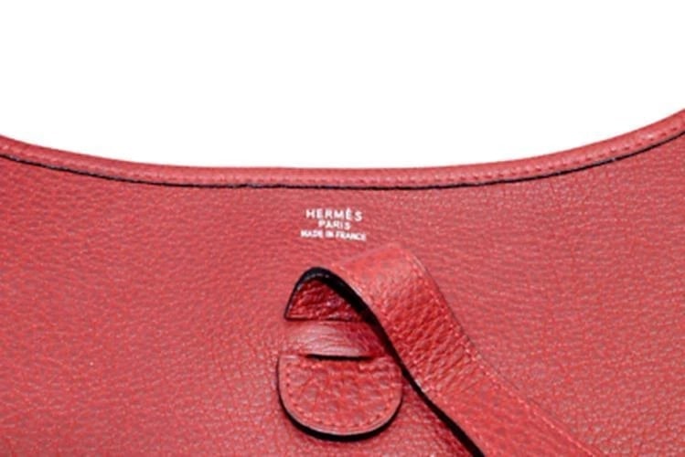 Authentic! Hermes Evelyne Brick Red Clemence Leather GM Handbag Purse - 8