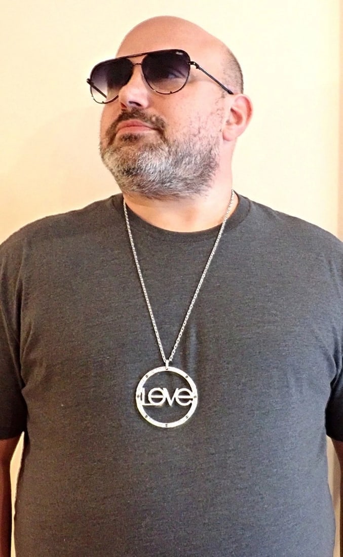 Authentic! Cartier 18k White Gold Diamond Ceramic Large Love Pendant Necklace - 11