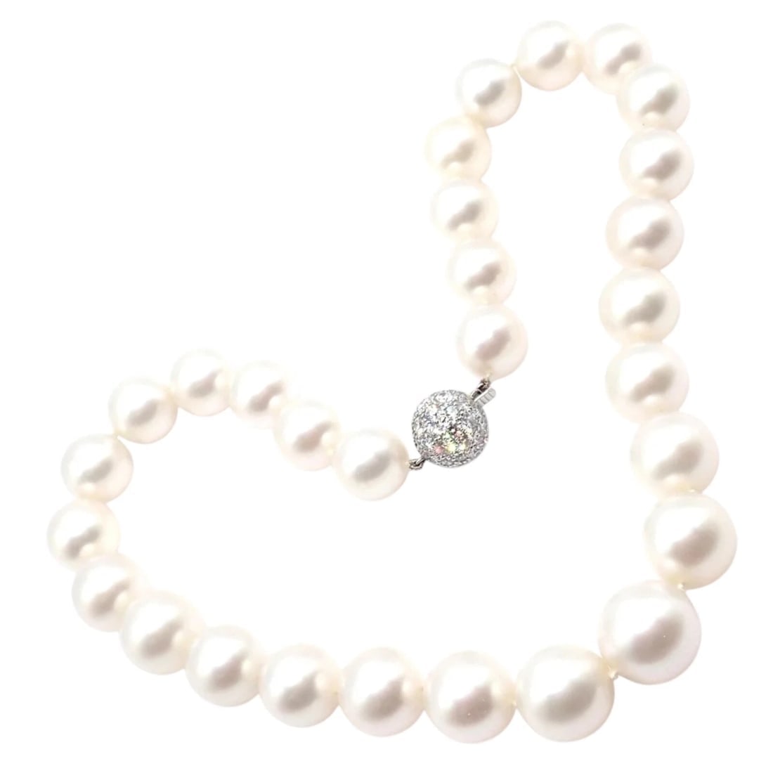 Authentic! Tiffany & Co Platinum Diamond South Sea Large Pearl Necklace Paper: Authentic! Tiffany & Co Platinum Diamond South Sea Large Pearl Necklace Paper About This Piece: The Tiffany & Co. Platinum Diamond South Sea Large Pearl Necklace epitomizes luxury and refinement.