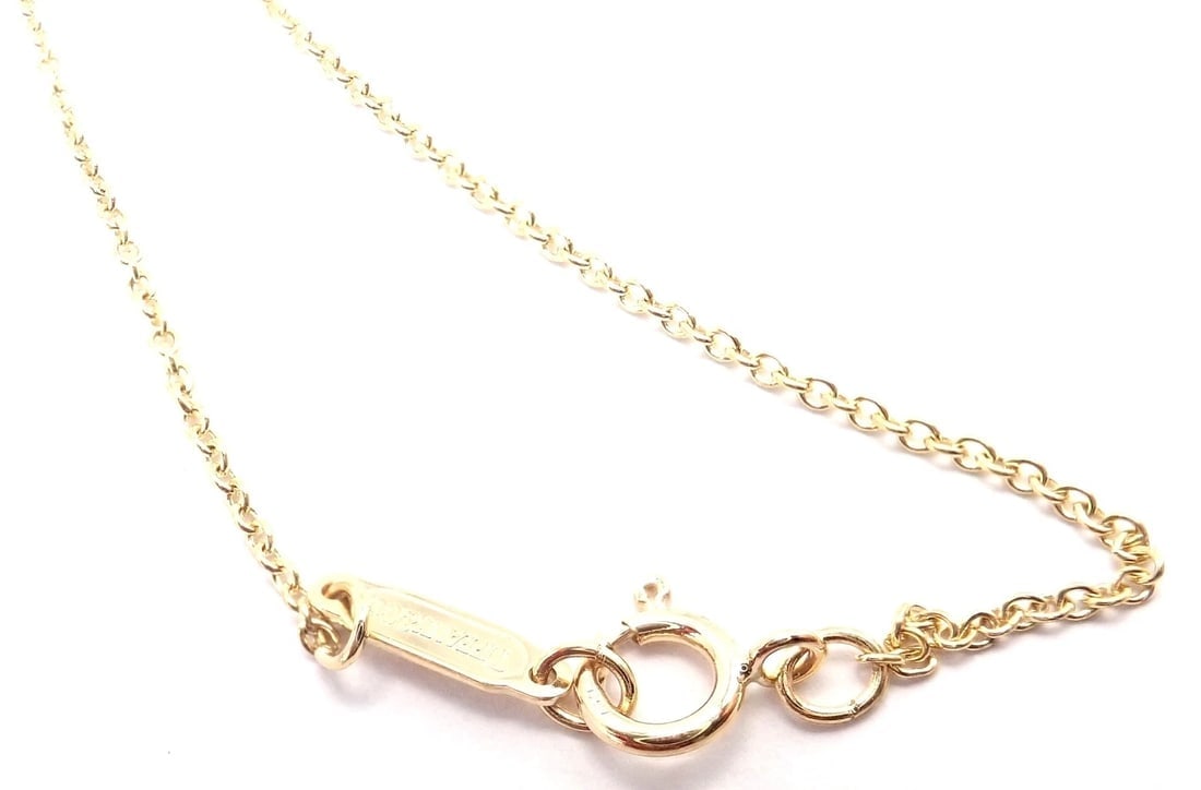 Authentic! Vintage Tiffany & Co 18K Yellow Gold Dogwood Flower Pendant Necklace - 5