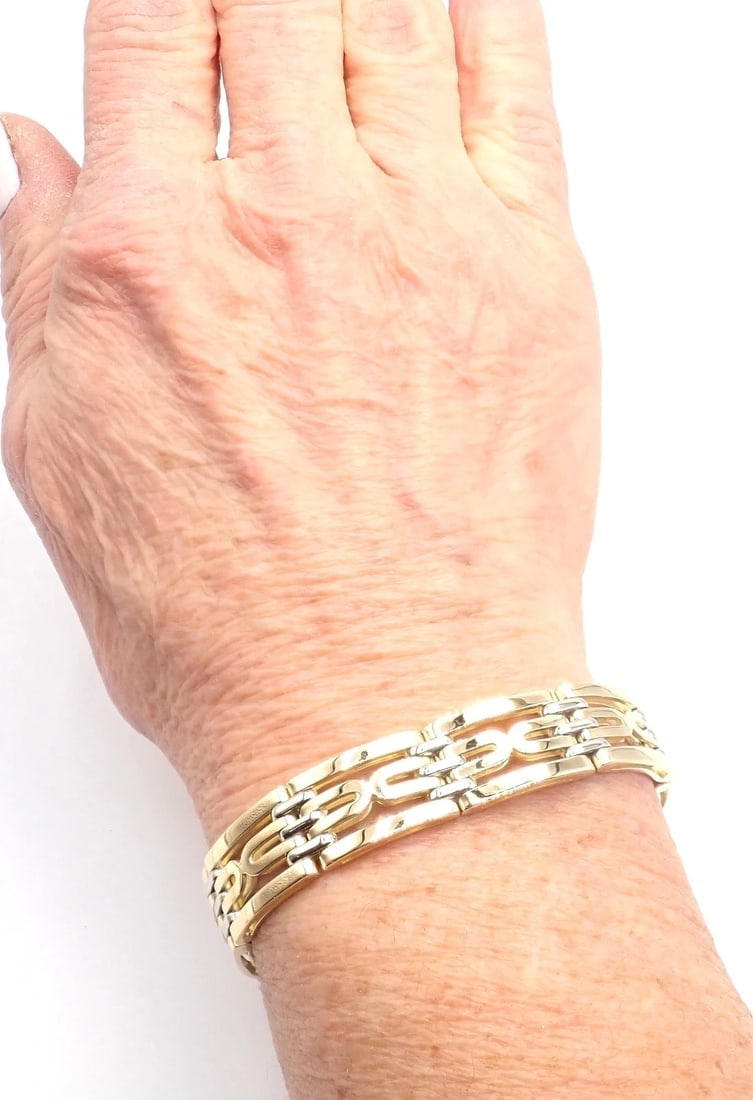 Authentic! Vintage Bvlgari Bulgari 18k Yellow Gold Link Bracelet - 4
