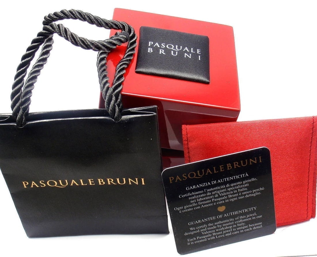 Authentic! Pasquale Bruni 18k White Gold Diamond Citrine Large Ring - 12