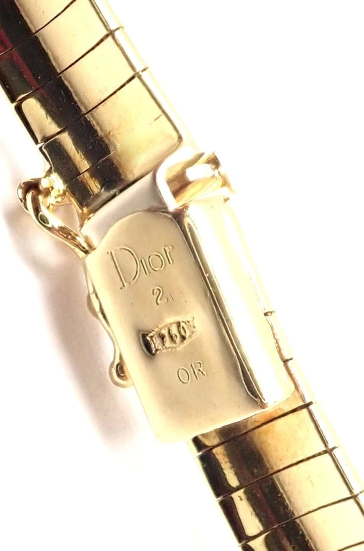 Rare! Authentic Christian Dior 18k Yellow Gold Diamond Sapphire Bow Necklace - 6