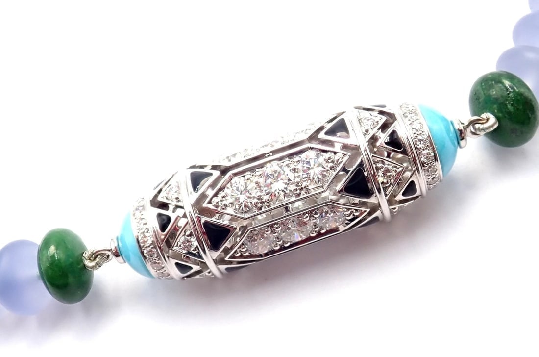 Authentic! Cartier 18k White Gold High Jewelry Géometrie & Contrastes Necklace - 10