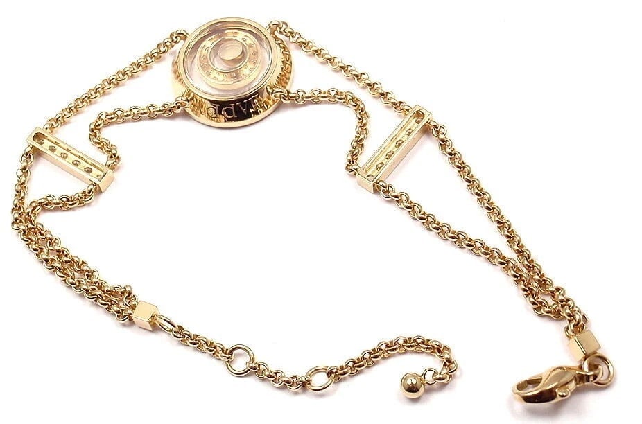 Rare! Authentic Chopard Happy Spirit Diamond Chain Bracelet Retail $13,200 - 11
