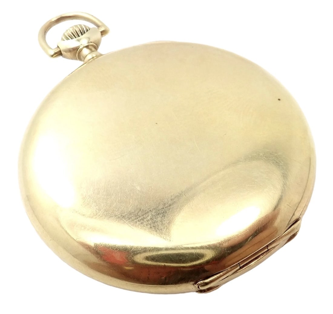 Vintage Howard 14k Yellow Gold 46mm 17j Pocket Watch c. 1920's - 3
