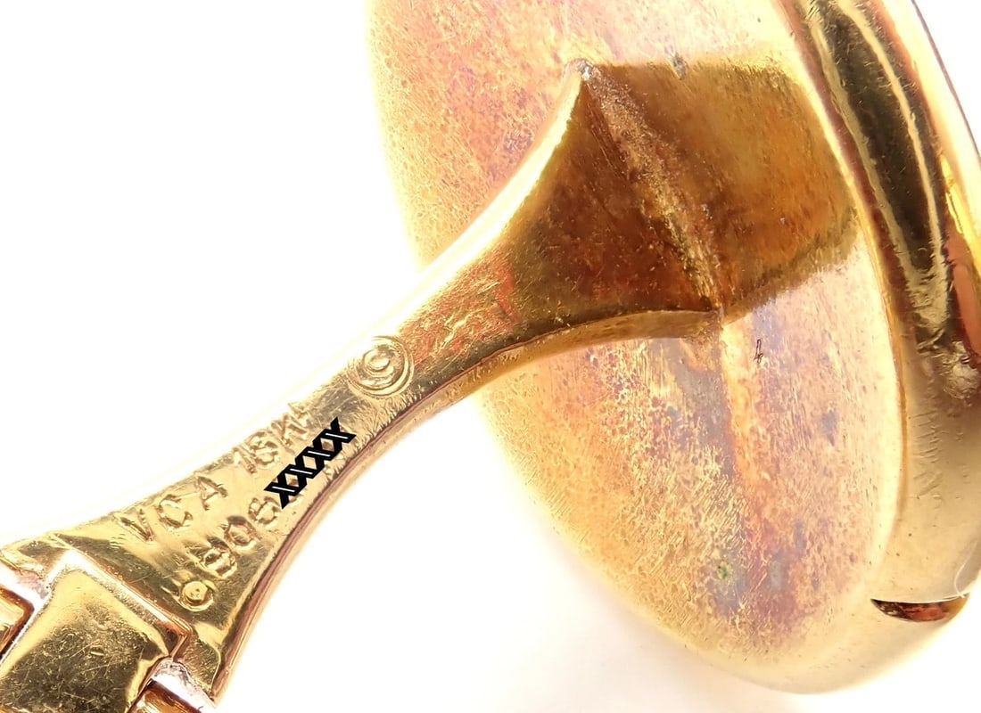 Vintage! Van Cleef & Arpels G. L'Enfant 18k Yellow Gold Zodiac Taurus Cufflinks - 7