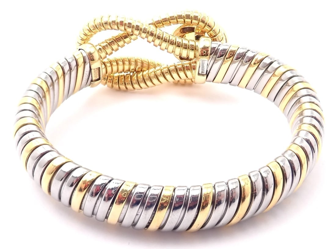 Authentic Cartier Hercules Knot 18k Yellow Gold Stainless Steel Citrine Bracelet - 4