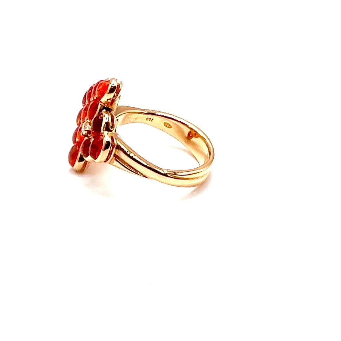 Authentic! Mauboussin Paris 18k Rose Gold Diamond Tourmaline Citrine Ring - 2