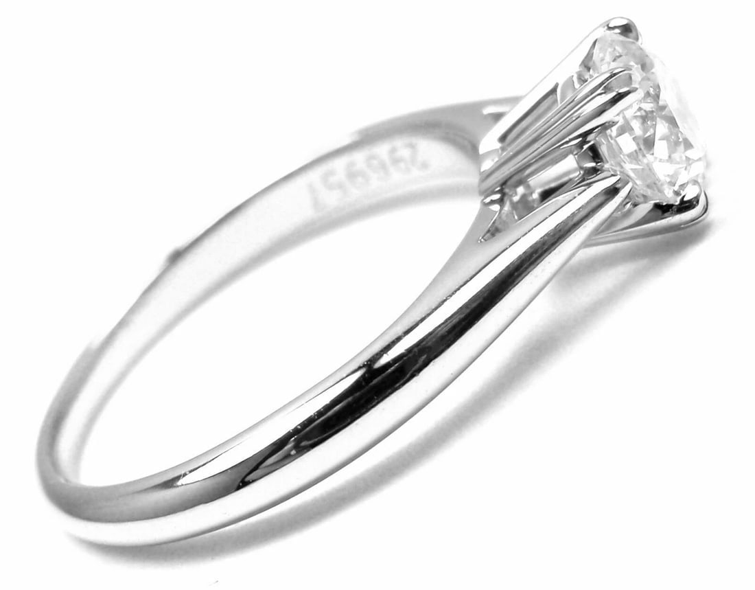 Authentic! Harry Winston Platinum .56ct VVS1/F Diamond Solitaire Engagement Ring - 5