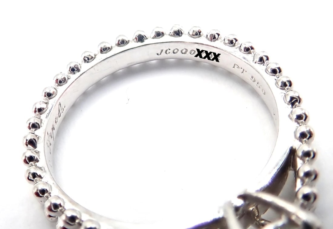 Authentic! Van Cleef & Arpels Estelle Platinum .31ct Diamond Solitaire Ring GIA - 8