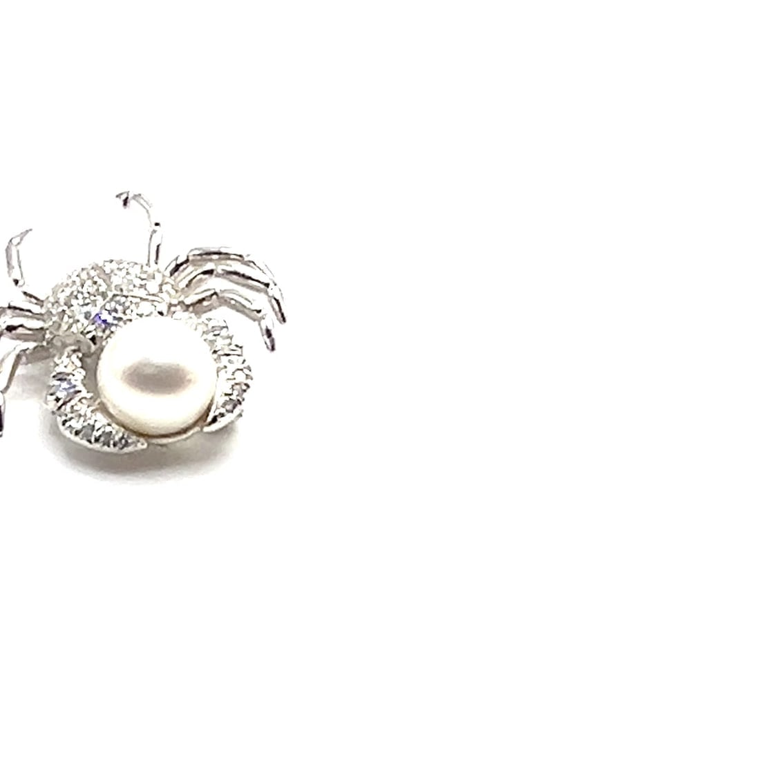 Rare! Authentic Tiffany & Co Platinum Crab 1.50ct Diamond 9mm Pearl Pin Brooch - 2